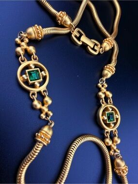 Givenchy 1980s Runway Tubogas Opera Length Necklace